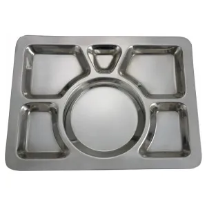 SMT-Series Stainless Steel 6 Compartment Mess Trays - A, B