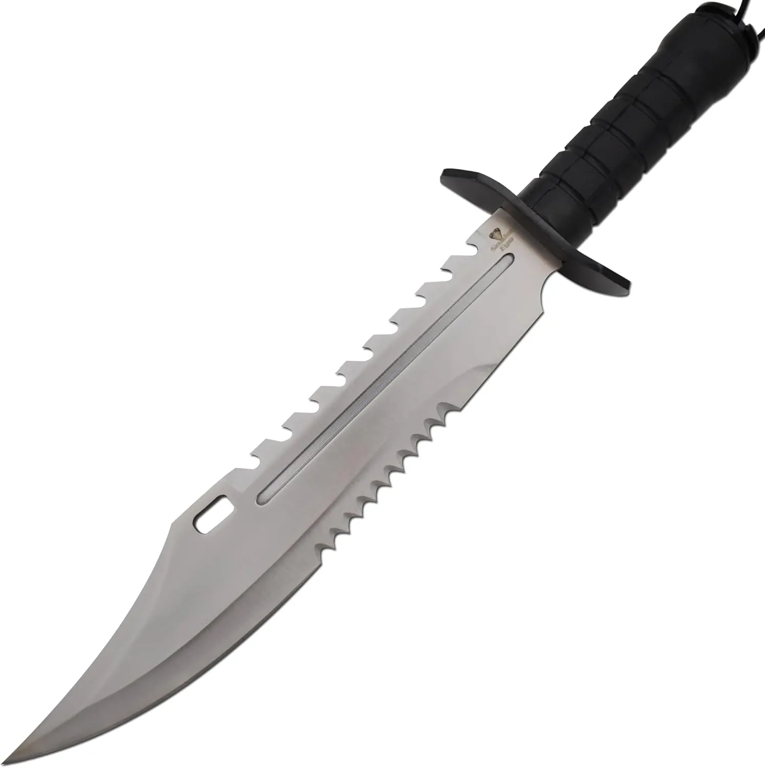 Snake Eye Tactical Fix Blade Rambo Style Survival Hunting Outdoor Knife With Nylon Sheath (Black)