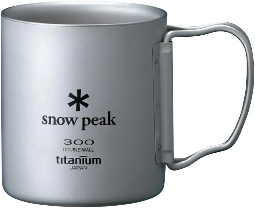 Snow Peak Double Wall Titanimum Insulated Mug, Lightweight, Durable, Camping, 300ml