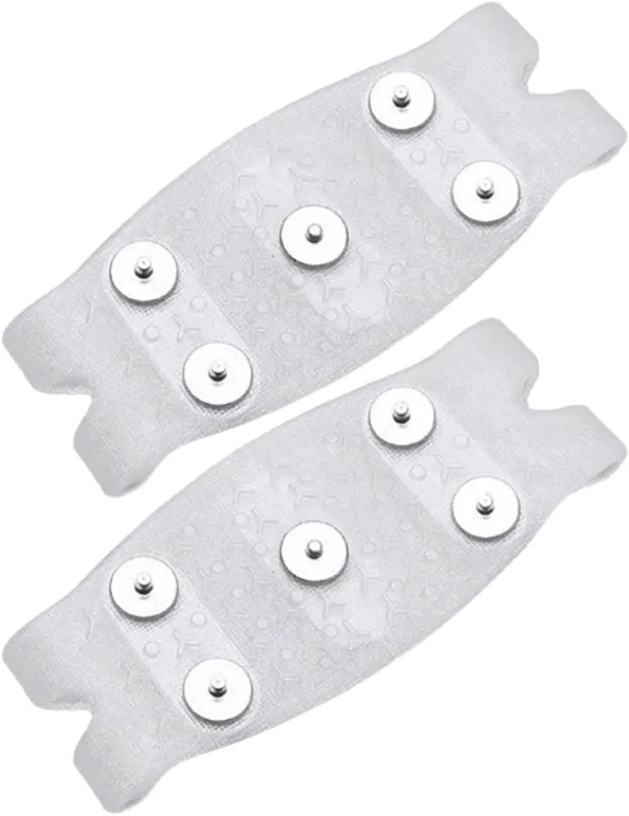 SOIMISS 2pcs - Ice Grippers for Shoes Crampon Spikes for Hiking Climbing Lightweight Snowfield Shoe Excellent Elasticity Fits Footwear