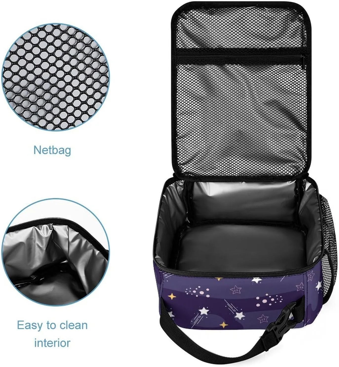 Solar System Backpack with Lunch Box & Pencil Case for Kids Girls Boys School, 16 Inch Cute Planet Bookbag, School Backpack for Students Children, Lightweight, Large Capacity