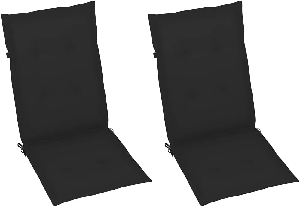 Solid Acacia Wood Patio Reclining Chairs with Cushions Set of 2, 5-Position Adjustable Outdoor Lounge Chairs Gray Wash Finish for Garden, Poolside, and Backyard