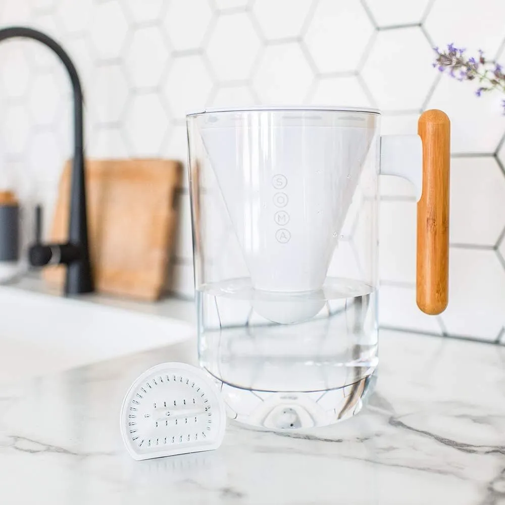 Soma 2.3L Water Filter Jug Bottle Pitcher BPA Free in White