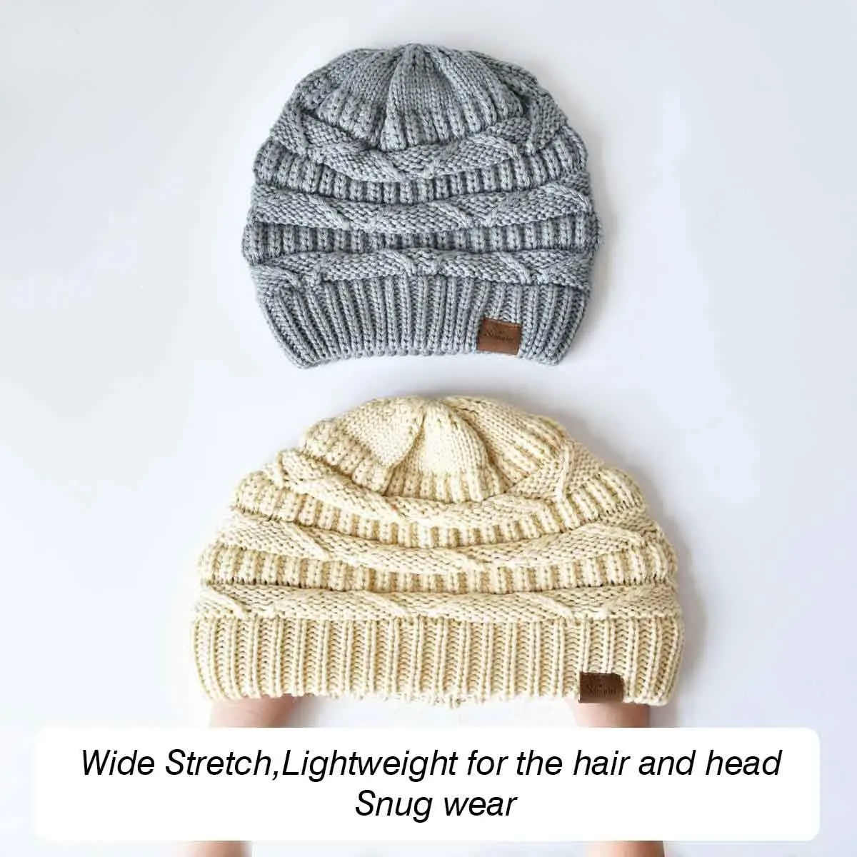 Somaler Knit Beanie Hat for Women Oversize Chunky Winter Slouchy Beanie Hats Ski Cap