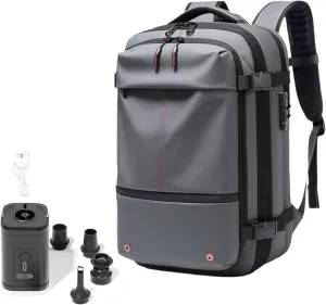 Space Vac Pro Backpack, Vacpack Backpack with Vacuum Compression, 60L Large Capacity Waterproof Anti-Theft Travel Bag (Gray)