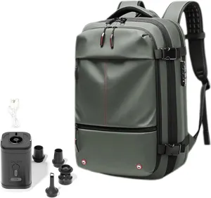 Space Vac Pro Backpack, Vacpack Backpack with Vacuum Compression, 60L Large Capacity Waterproof Anti-Theft Travel Bag (Green)