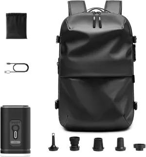 Space Vac Pro Vacuum Backpack Travel Bag,Voyagevac Vacuum Air Seal Compression Travel Expandable Backpack (Black)
