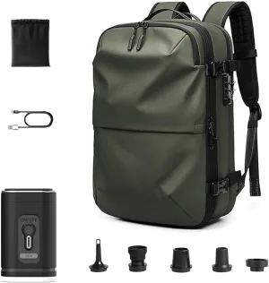 Space Vac Pro Vacuum Backpack Travel Bag,Voyagevac Vacuum Air Seal Compression Travel Expandable Backpack (Green)