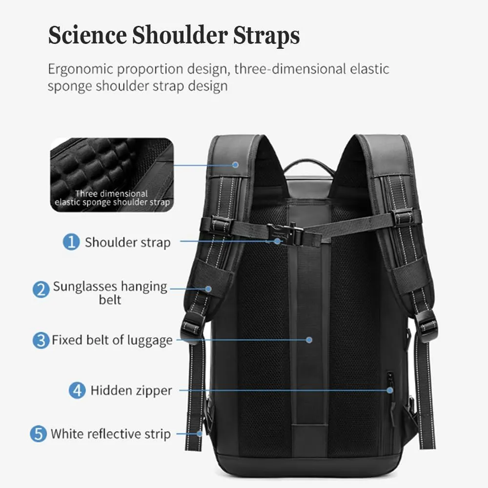 Spacevac Pro Backpack, Air Vacpack Backpack with Vacuum Seal Compression, 60L Expandable Easy Vac Travel Bag with Pump (Prestige-Blue, 60L)