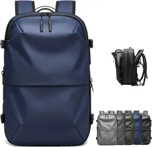Spacevac Pro Backpack, Air Vacpack Backpack with Vacuum Seal Compression, 60L Expandable Easy Vac Travel Bag with Pump (Prestige-Blue, 60L)
