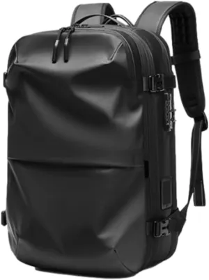 Spacevac Pro Backpack, Space Vac Pro Backpack, 60l Expandable Vacuum Compression Backpacks for Airplane Carry on Size (Black-B)