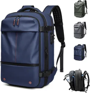 Spacevac Pro Backpack, Space Vac Pro Vacuum Compression Travel Backpack, Multifunctional Expandable Large Capacity Travel Backpack with Pump (Blue)