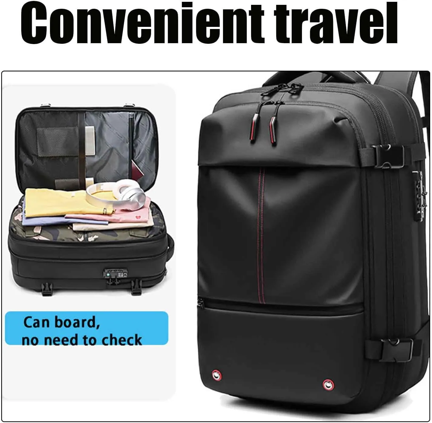 Spacevac Pro Backpack, Spacevac Backpack with Pump, Vacuum Compression 60 Liters Expandable Travel Backpacks (Gray)