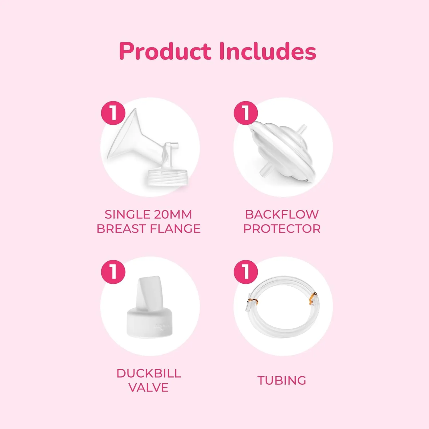 Spectra - Breast Shield Set for Breast Milk Pump - Small 20mm