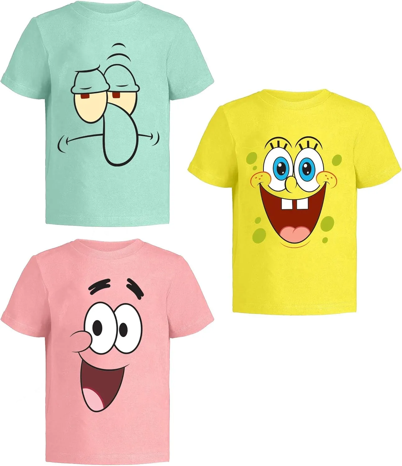 Spongebob Squarepants Graphic T-Shirt (Sets) Patrick Star Squidward Plankton Gary Outfit Tee Toddler/Birthday to Kids Clothes