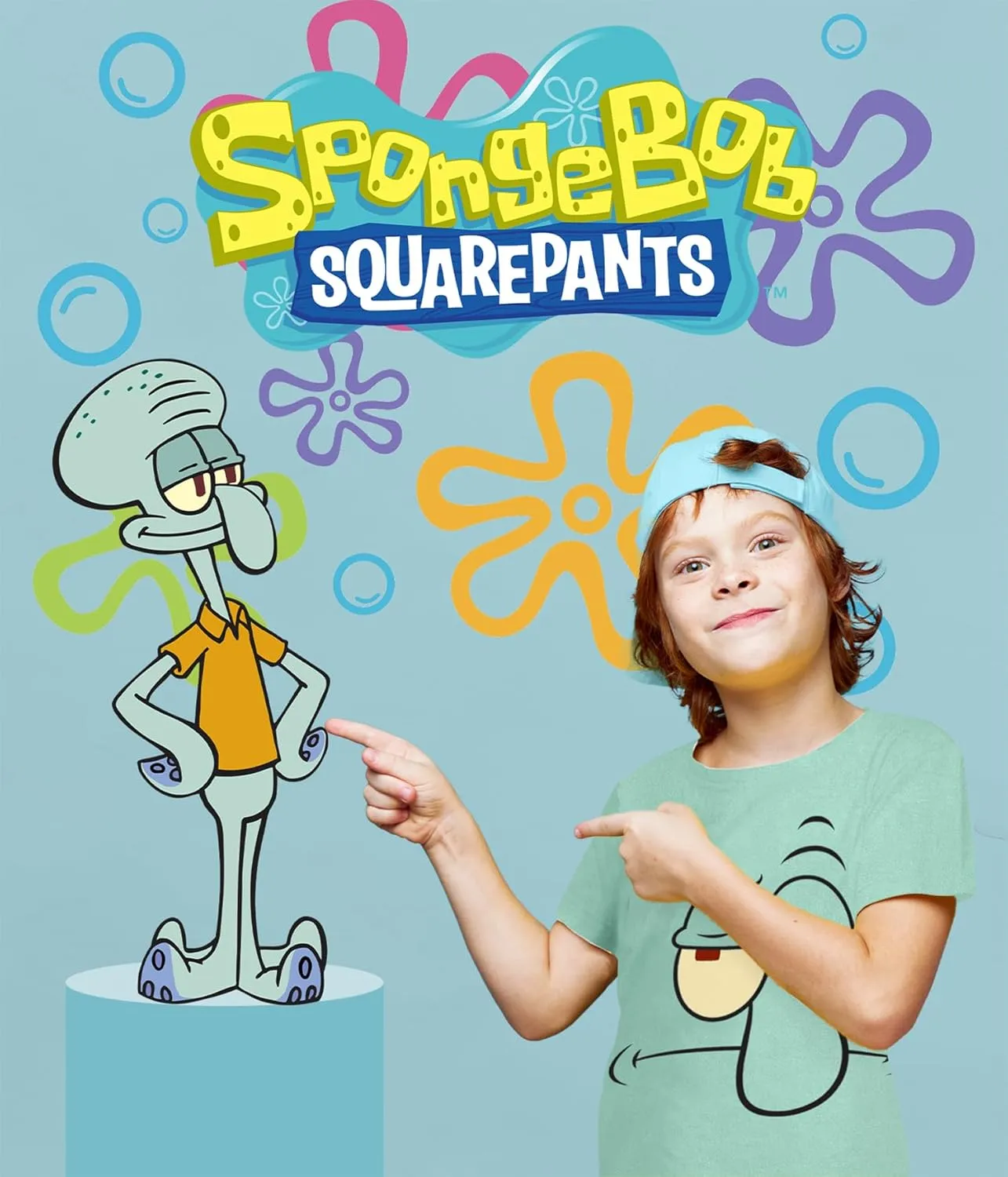 Spongebob Squarepants Graphic T-Shirt (Sets) Patrick Star Squidward Plankton Gary Outfit Tee Toddler/Birthday to Kids Clothes