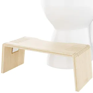 Squatty Potty Oslo Oak Folding Toilet Stool – Compact, Stylish, and Space-Saving Design for Better Bathroom Posture, Durable Oak, No Assembly Required