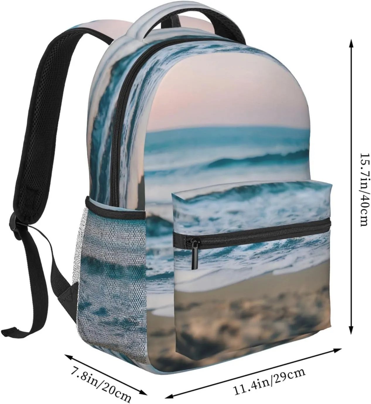 SSIMOO Beach And Sea Leisure Lightweight Double-Shoulder Backpack,Simple Canvas, And Spacious Design