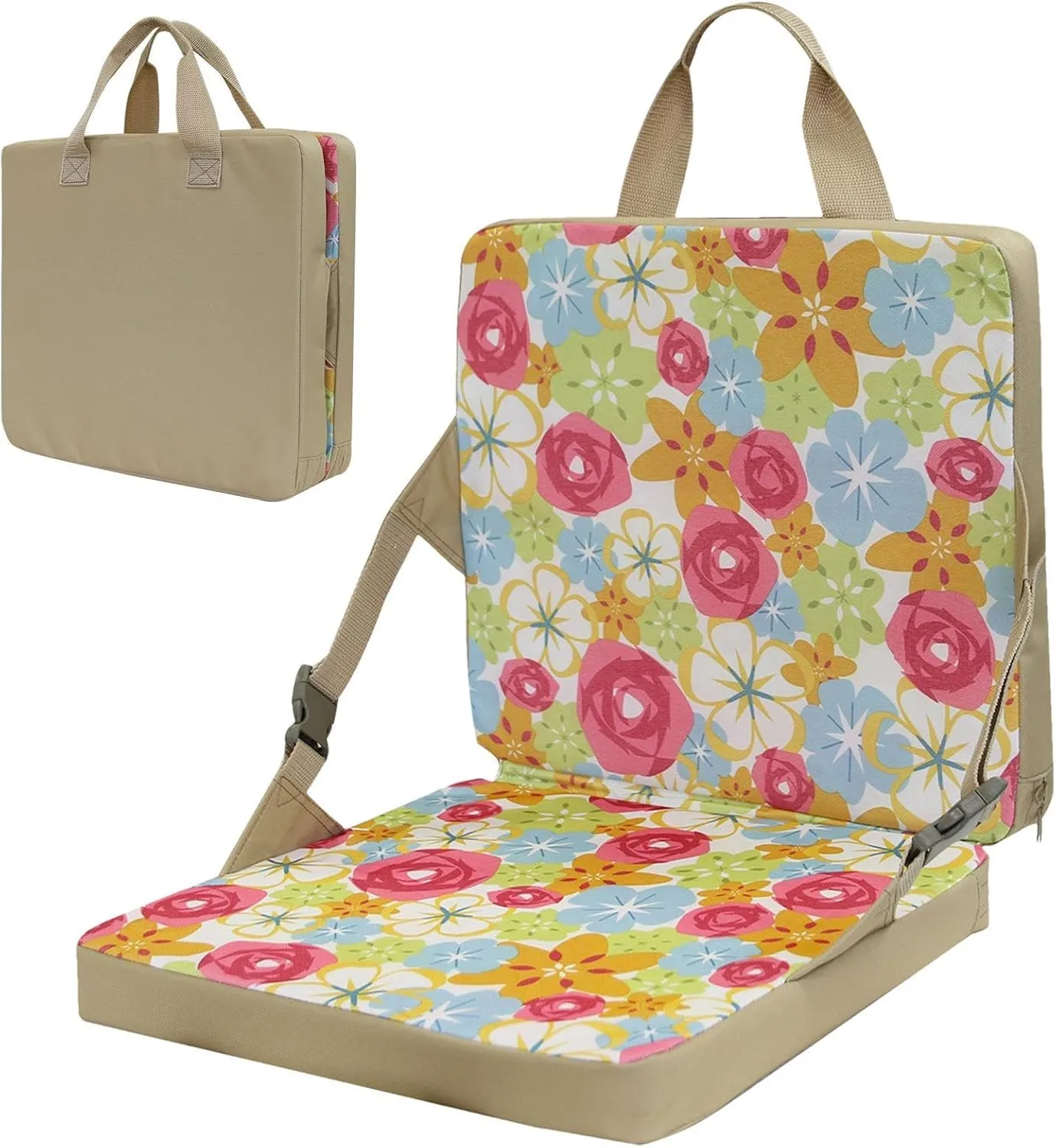 Stadium Seat Foldable,Multifunctional Stadium Chairs - Stadium Seats with Back Support, Lightweight Bleacher Seats, Padded Camping Chairs for Sports Events