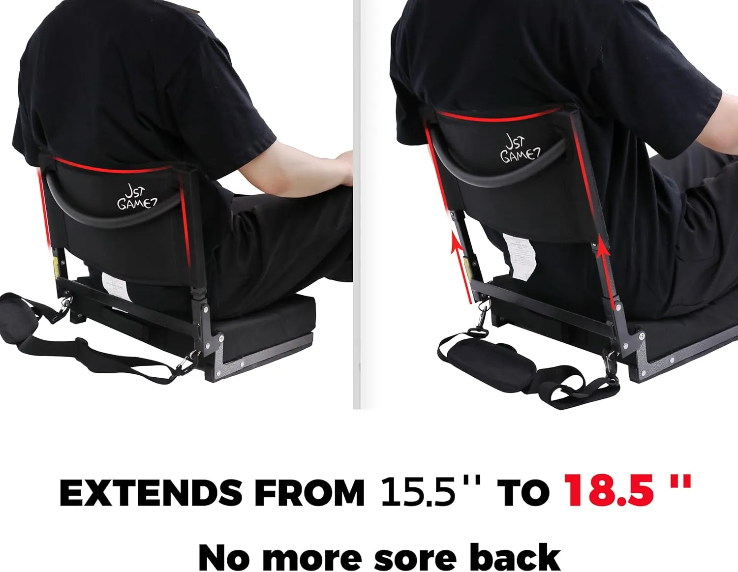 Stadium Seat with Back Support Bleacher Chair with Back and Cushion High Back Includes Shoulder Strap and Cup Holder
