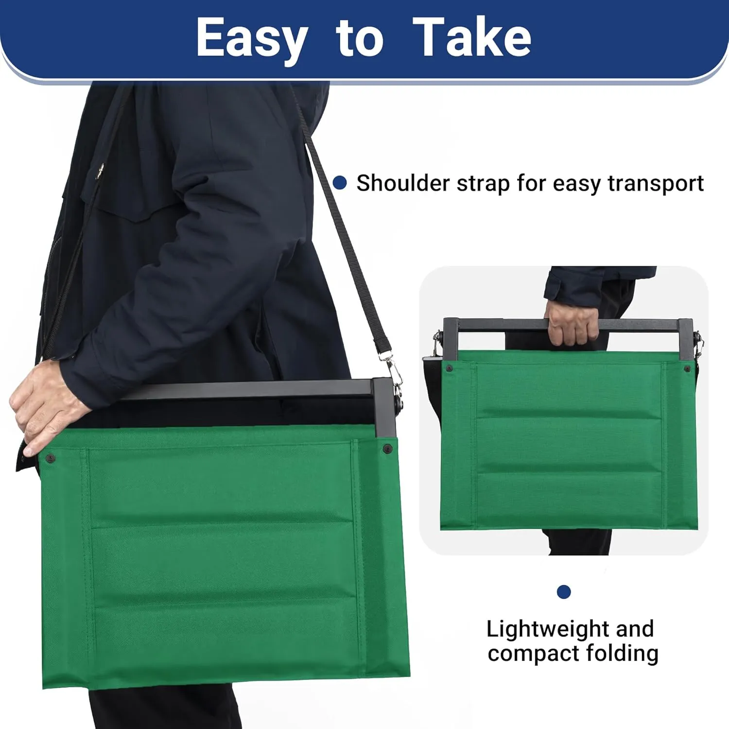 Stadium Seats for Bleachers with Back Support, Portable Bleacher Seats with Thick Padded Cushion and Shoulder Strap, Wide Stadium Seat Chair Includes Hooks, Cup Holder and Side Pocket