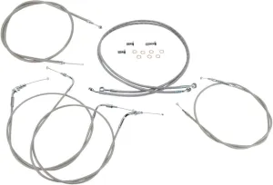 Stainless Handlebar Cable and Line Kit for 12"-14" Bars BA-8042KT-12