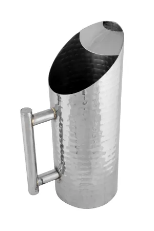 Stainless Steel Hammered Indian Style Water Jug Pitcher, 1.5 Liters