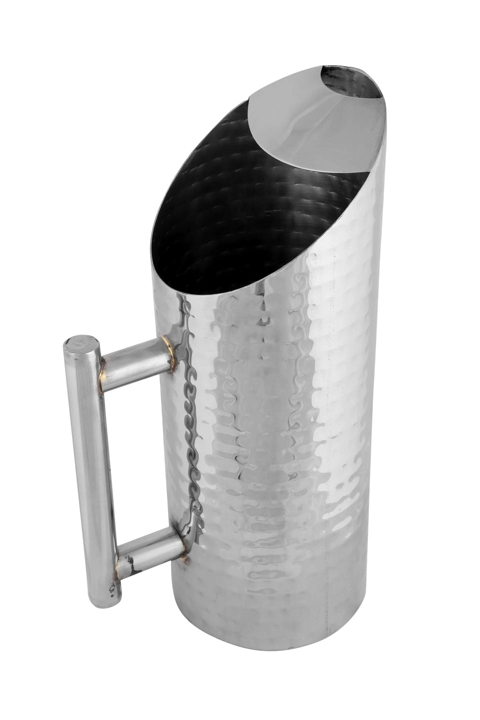 Stainless Steel Hammered Indian Style Water Jug Pitcher, 1.5 Liters