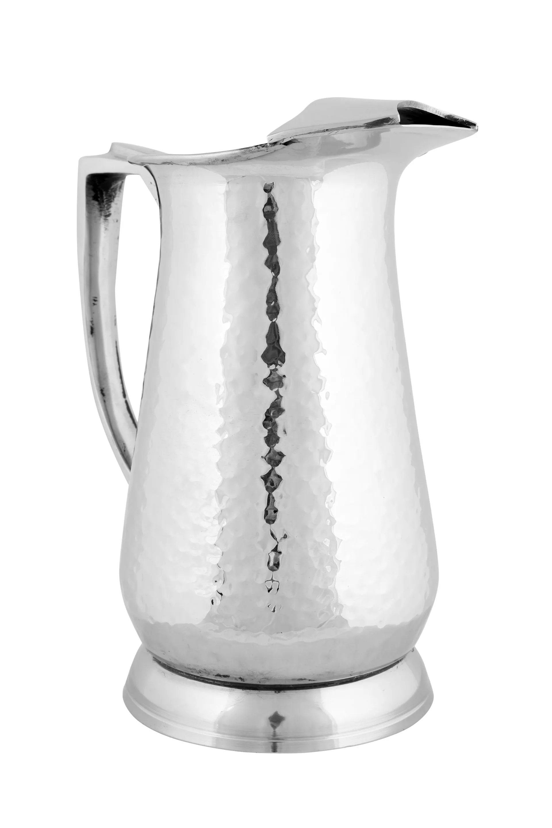 Stainless Steel Hammered Maharaja Jug Pitcher, 1.6 Liters