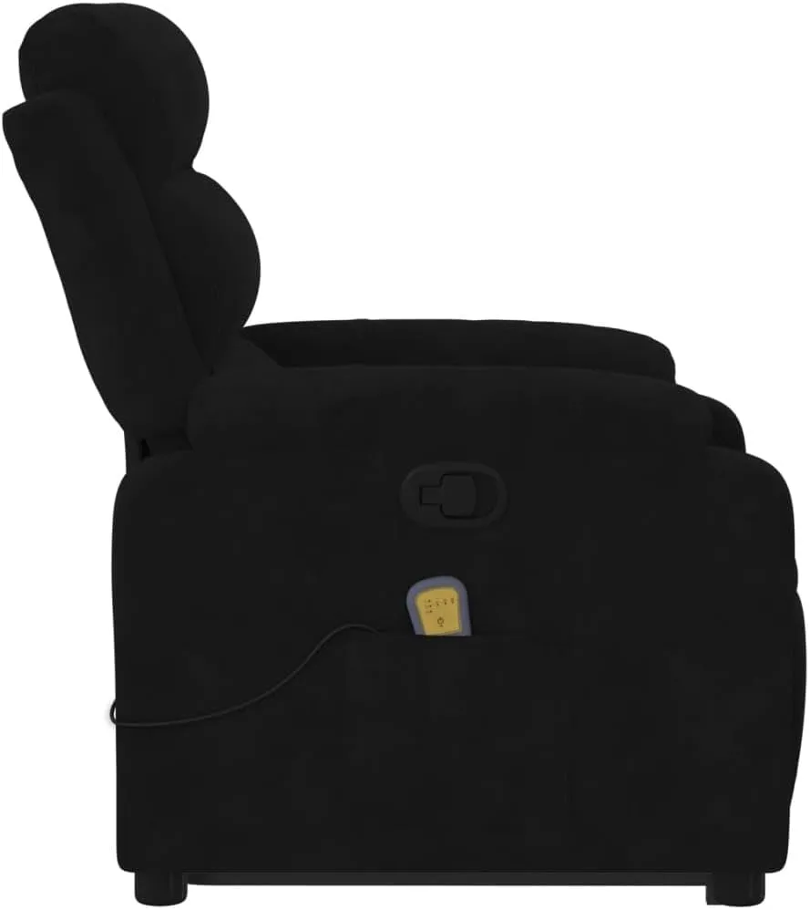 Stand up Massage Recliner Chair Black VelvetLounge Chair Comfy Chair Living Room Chair Suitable for Decks, Living Rooms, and patios.