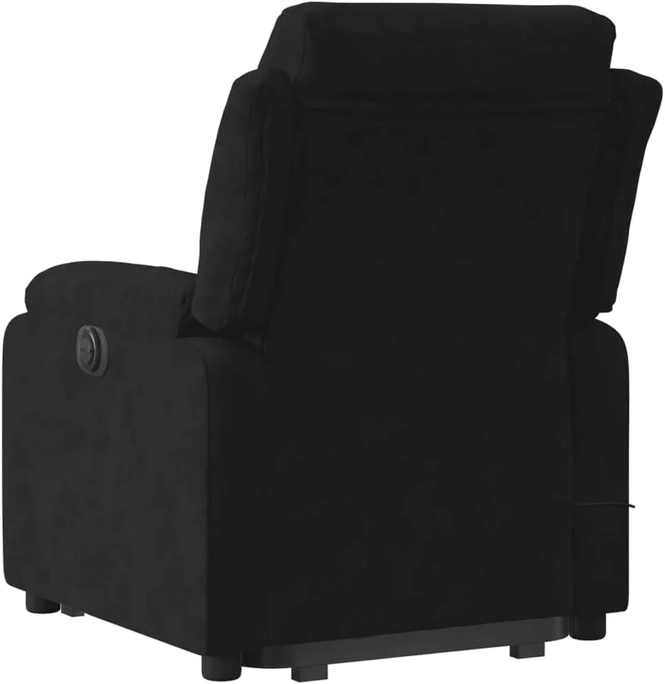 Stand up Massage Recliner Chair Black VelvetLounge Chair Comfy Chair Living Room Chair Suitable for Decks, Living Rooms, and patios.