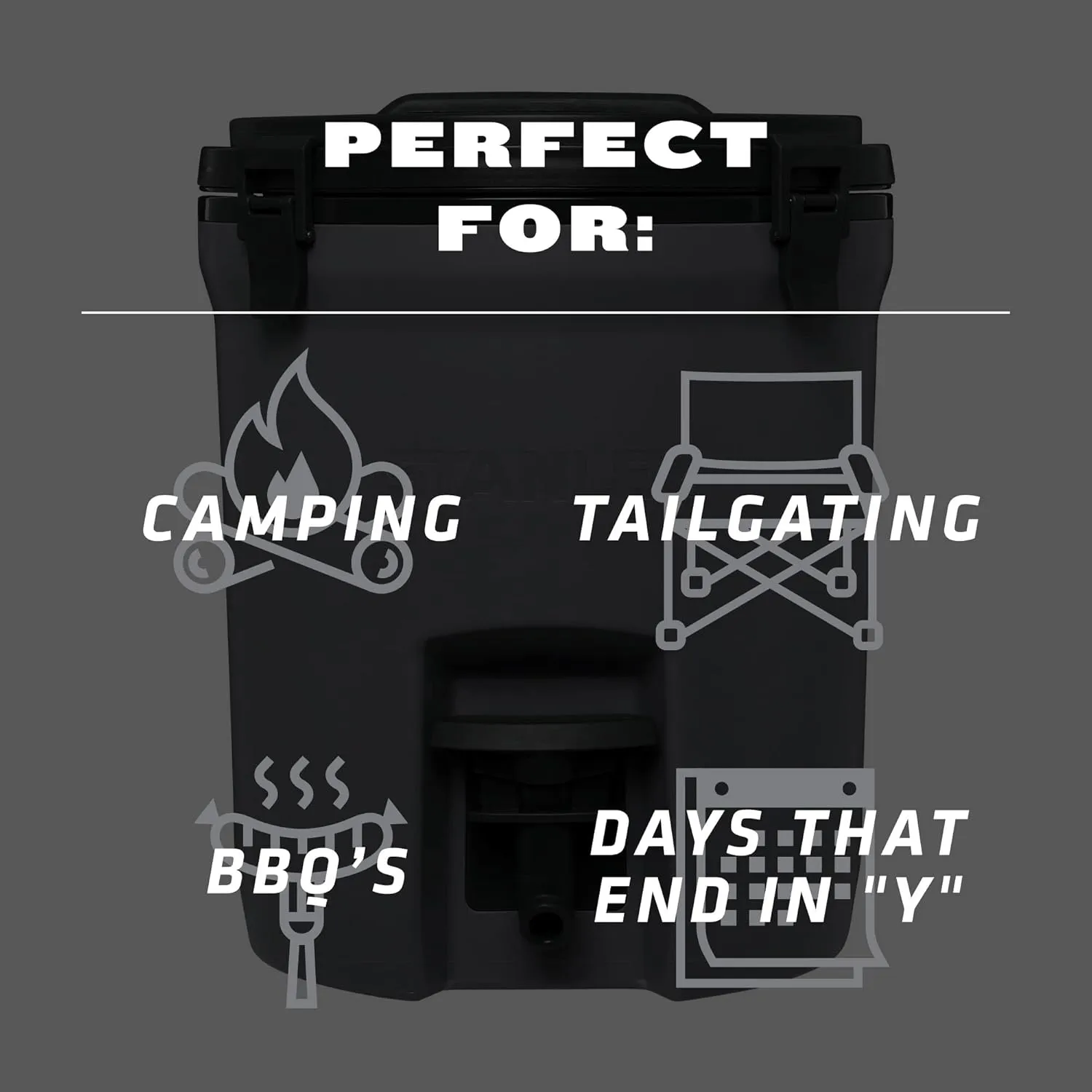 STANLEY Adventure 2 Gallon Fast Flow Water Jug, Ice Water Dispenser, Insulated Beverage Cooler with Easy Pour Spigot and Latched Foam Lid