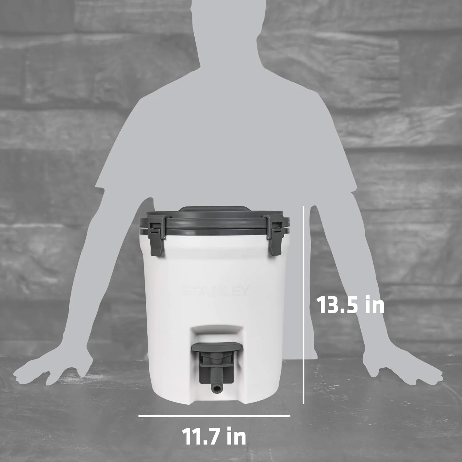 STANLEY Adventure 2 Gallon Fast Flow Water Jug, Ice Water Dispenser, Insulated Beverage Cooler with Easy Pour Spigot and Latched Foam Lid