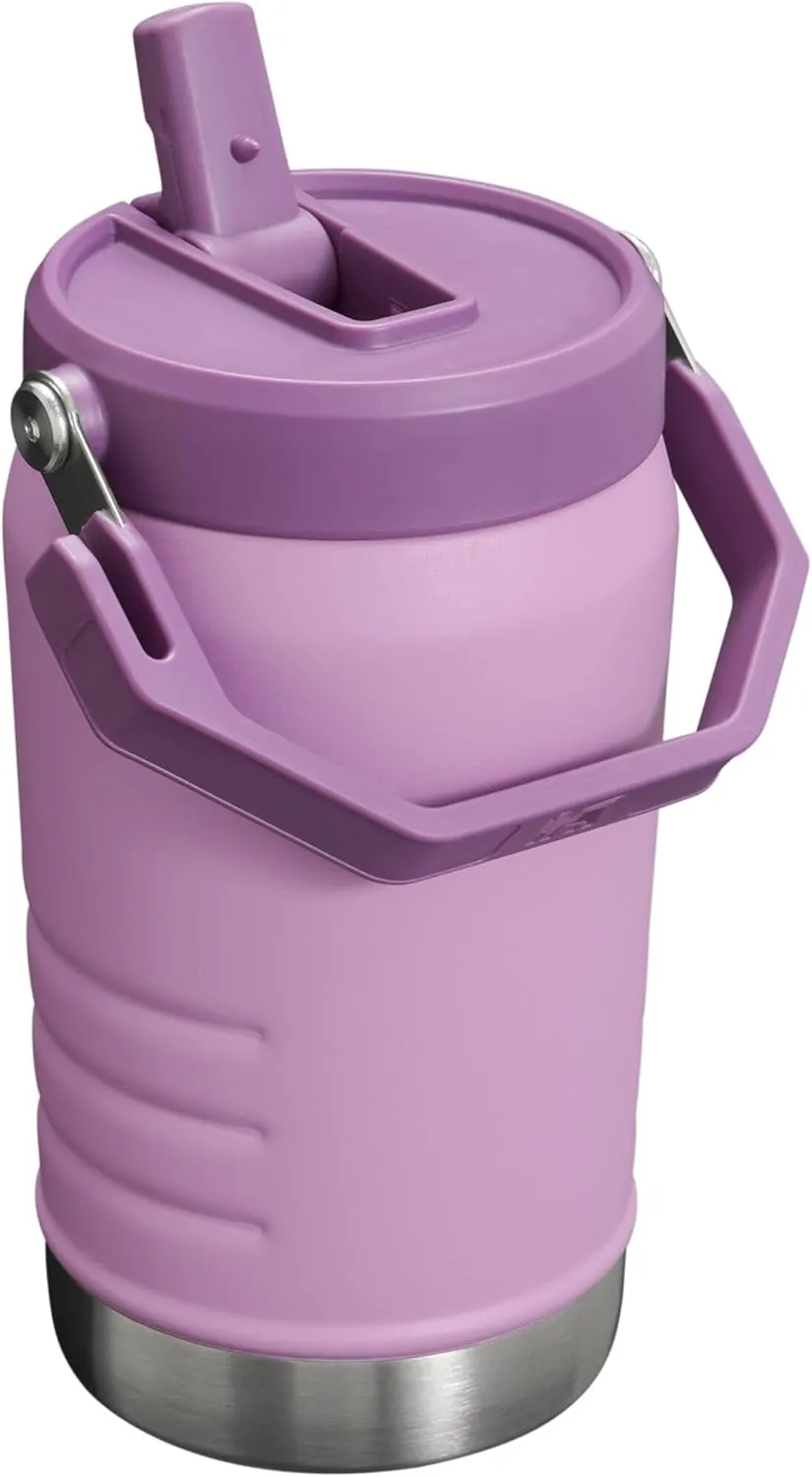 Stanley IceFlow Flip Straw Jug with Handle 40 oz| Twist On Lid and Flip Up Straw | Leak Resistant for Travel and Sports | Insulated Stainless Steel | BPA-Free | Lilac