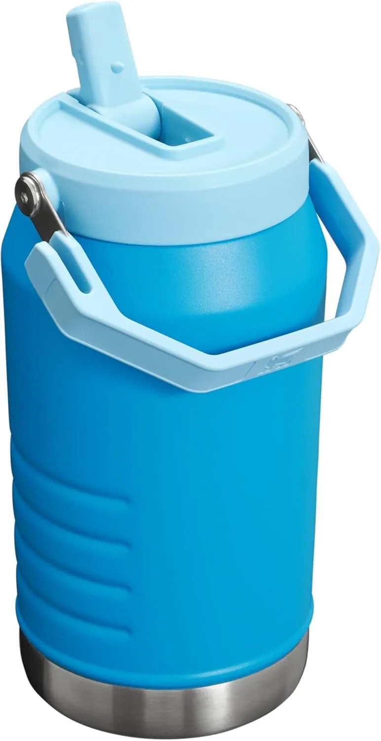 Stanley IceFlow Flip Straw Jug with Handle 64 oz| Twist On Lid and Flip Up Straw | Leak Resistant for Travel and Sports | Insulated Stainless Steel | BPA-Free | Azure
