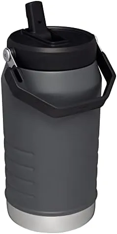 Stanley IceFlow Flip Straw Jug with Handle 64 oz| Twist On Lid and Flip Up Straw | Leak Resistant for Travel and Sports | Insulated Stainless Steel |BPA-Free |Charcoal