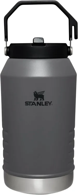 Stanley IceFlow Flip Straw Jug with Handle 96 oz| Twist On Lid and Flip Up Straw | Leak Resistant for Travel and Sports | Insulated Stainless Steel | BPA-Free | Charcoal