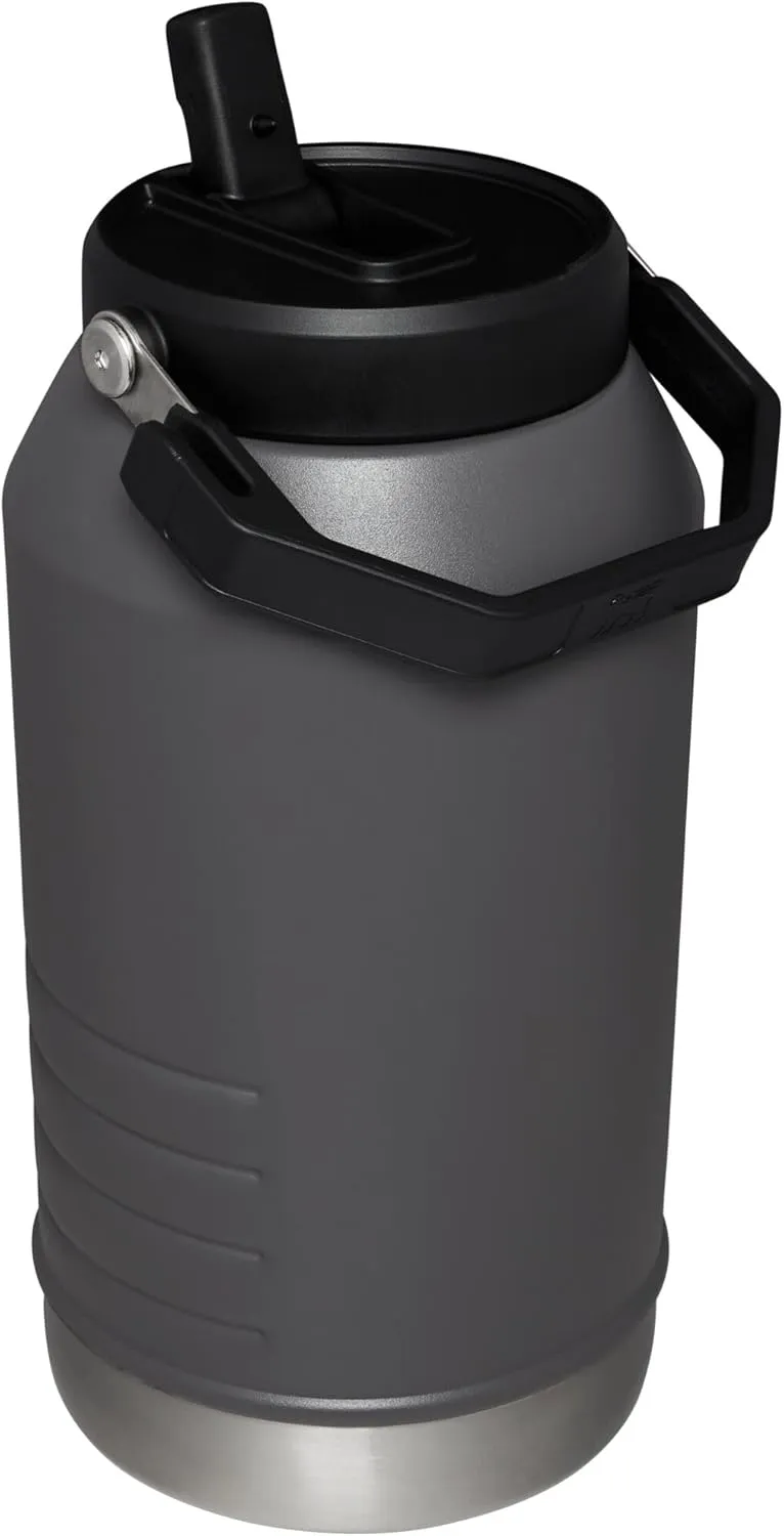 Stanley IceFlow Flip Straw Jug with Handle 96 oz| Twist On Lid and Flip Up Straw | Leak Resistant for Travel and Sports | Insulated Stainless Steel | BPA-Free | Charcoal
