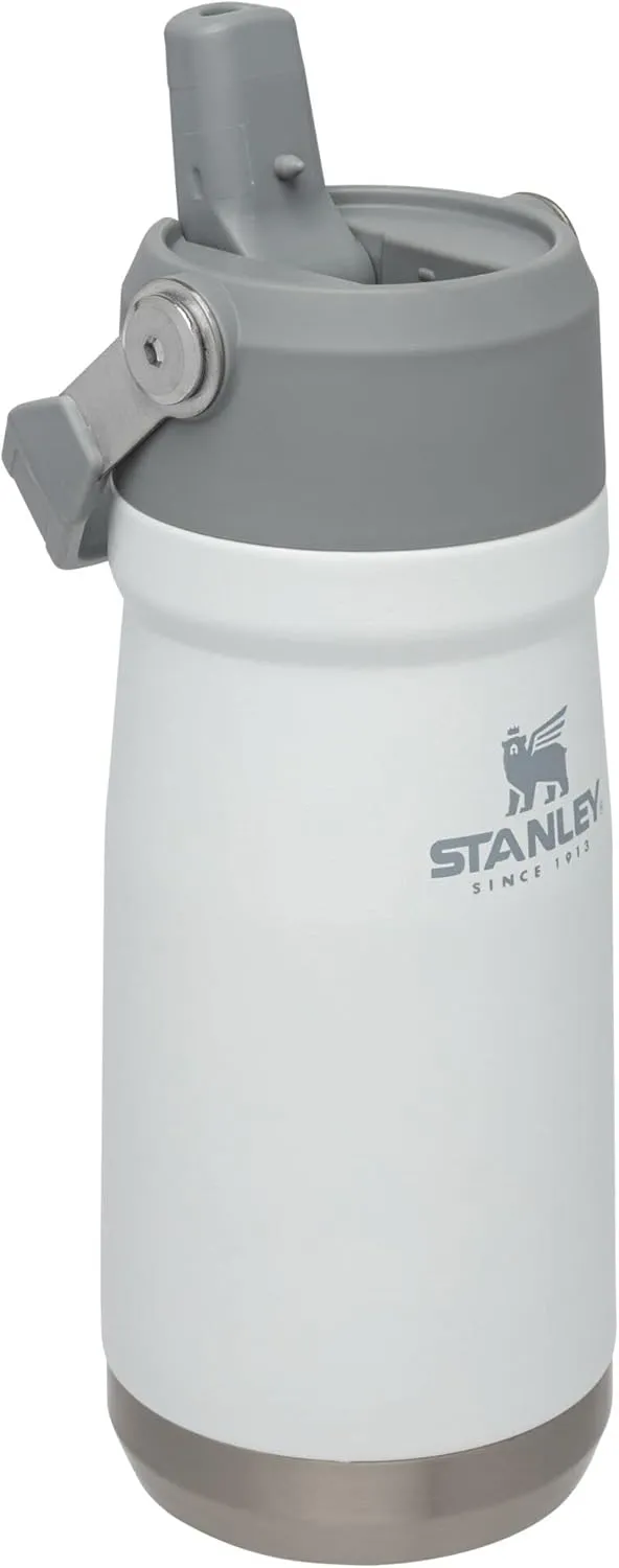 Stanley IceFlow Flip Straw Water Bottle 17 oz | Built-In Straw for Travel and Sports | Lightweight and Leak Resistant | Insulated Stainless Steel | BPA-Free | Polar