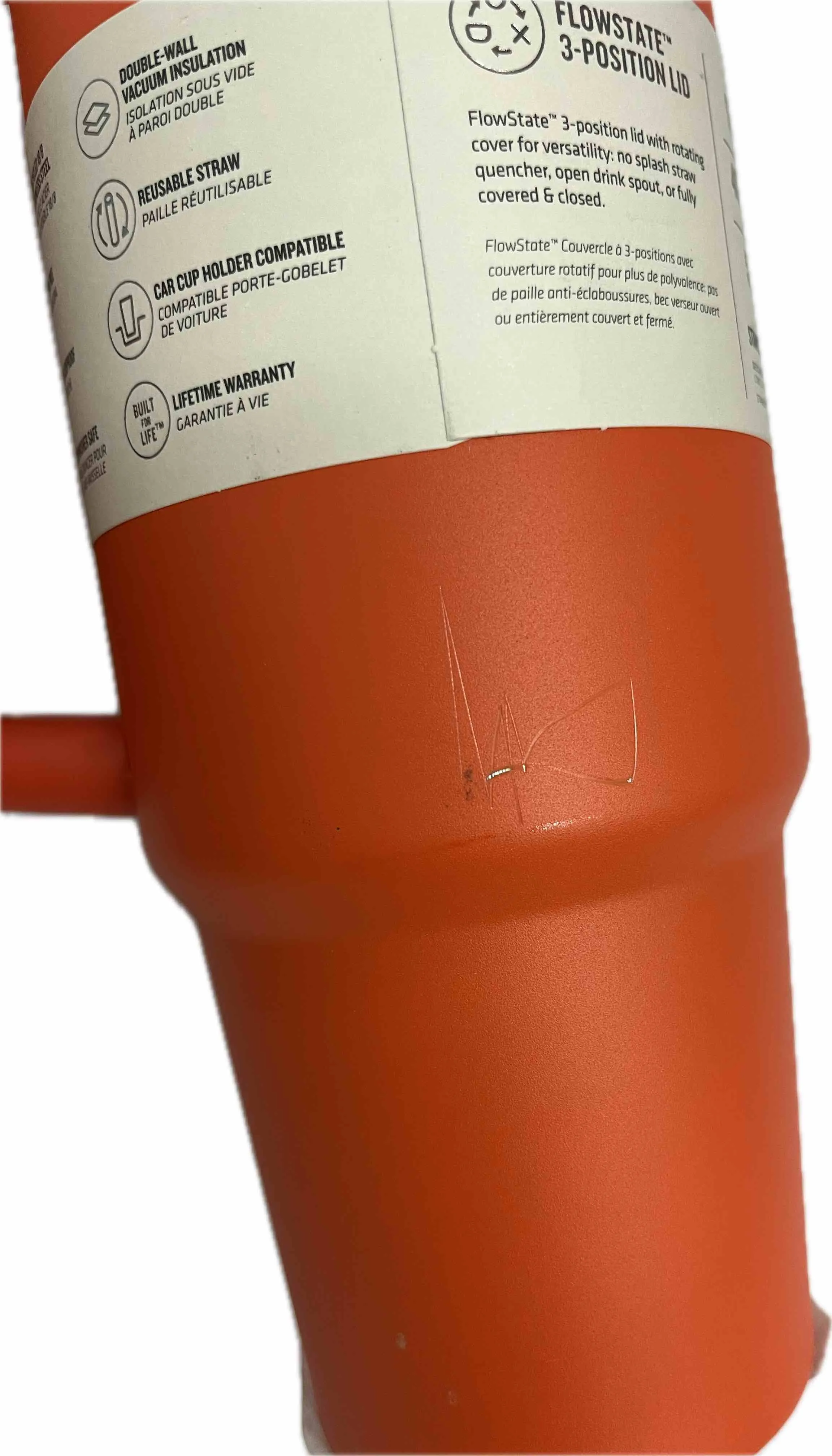 Stanley Quencher H2.0 FlowState Stainless Steel Vacuum Insulated Tumbler With Lid And Straw Tigerlily Plum 30oz
