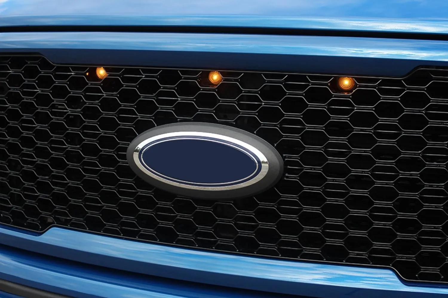 Starkey Products Raptor Style LED Grille Lights Kit (Amber) - Compatible with Ford F-150 (STX, Lariat SE) 2018-2020