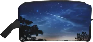 Starry Sky Meteor Stars Print Travel Toiletry Organizer Bag, Cosmetic & Storage Pouch For Travel And Daily Use