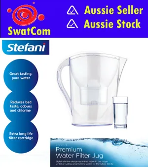Stefani 3.5L Premium Water Filter Jug/BPA Free/Reduces bad Taste/Odours/Chlorine