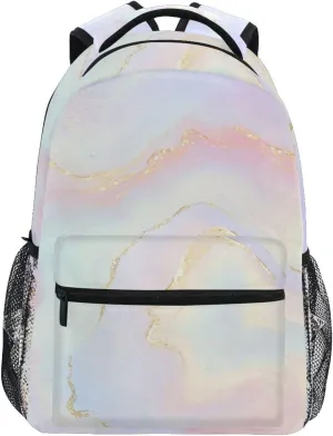 Student Backpack with Name Tag Slot Colorful Tie Dye Lightweight and Comfortable School Bag Laptop Backpack