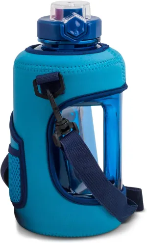 Studio Sport Jug with Neopreme Sleave, Easy-Carry Strap, and Leak-proof Straw Lid - 54 Oz - Isle