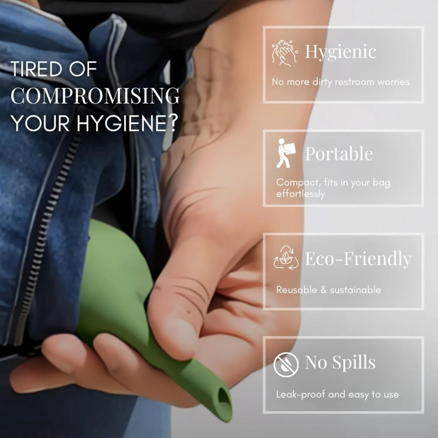 SuAmiga Female Urination Device Collapsible Female Urinal; Portable Reusable Urinal for Women to Pee Standing Up; Women Pee Funnel for Travel, Camping, Hiking, Outdoor (Soft,Firm,Plus Size)
