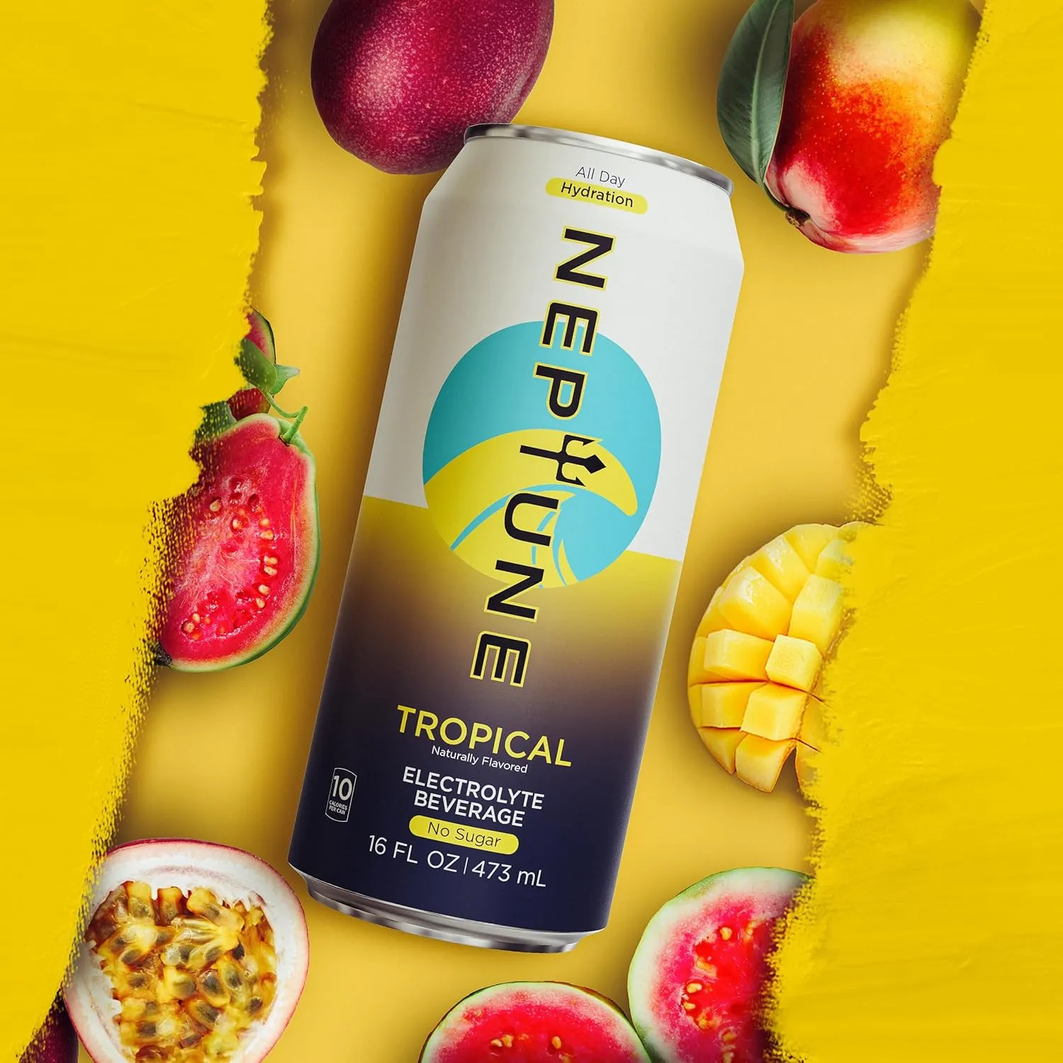 Sugar Free Electrolyte Drink, Tropical, 12 Pack, Naturally Flavored Water with Electrolytes for Daily Hydration, Pre or Post Workout, Fitness, Low Calorie Non Carbonated Electrolyte Water