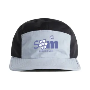 SUNBURNT MESS FLOWER POWER 5 PANEL CAP - NAVY