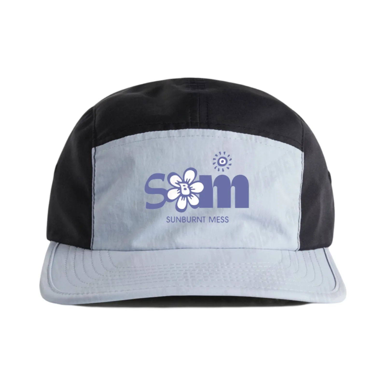 SUNBURNT MESS FLOWER POWER 5 PANEL CAP - NAVY