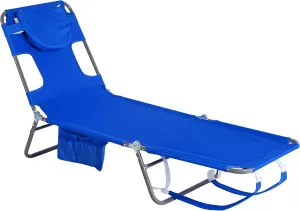 SunnyFeel Beach Lounge Chair, Backpack Reclining Beach Chairs Lay Flat, Face Down Tanning Chair, Folding Camping Chairs Portable Camp Cot with Backpack Straps for Outdoor/Picnic/Lawn